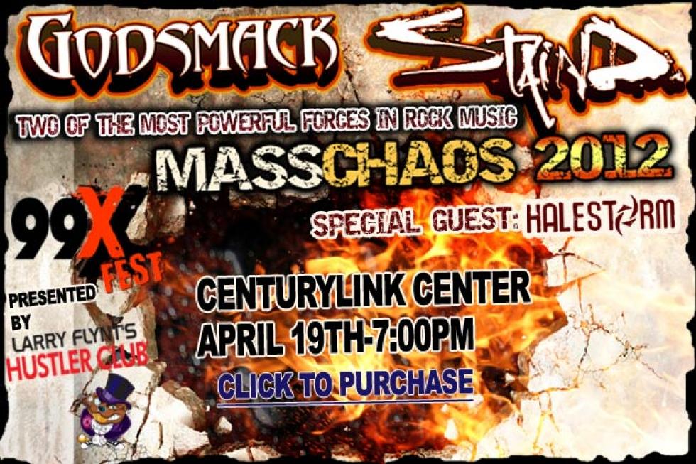 99X Fest Godsmack &#038; Staind Mass Chaos Tour